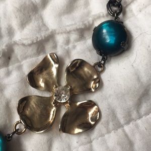 Anthropologie flower costume statement necklace